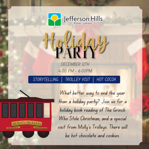 Holiday Party & Storytime Dec 12 @ 4PM