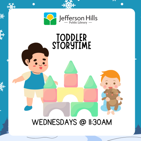 Toddler Storytime Wednesdays @ 11:30 AM