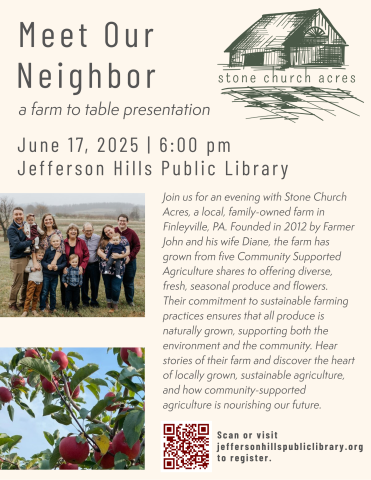 Meet Our Neighbor Stone Church Acres on Tuesday, June 17.