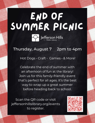 End of Summer Picnic on August 7, 2025
