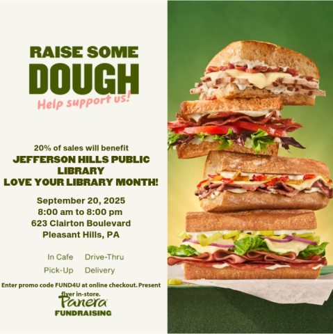 Help us raise some dough! Panera Fundraiser on September 20.