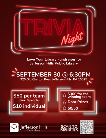 Join us for Trivia Night on September 30 at 6:30 p.m.