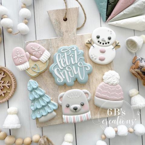 Winter cookie designs by Grammy Pammy Sweetery