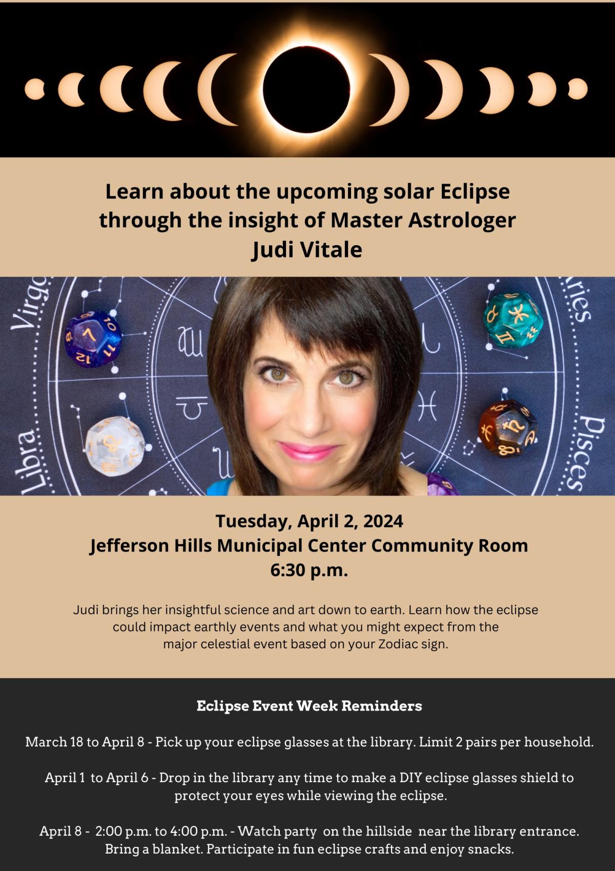 Learn about the upcoming solar eclipse from Astrologer Judi Vitale