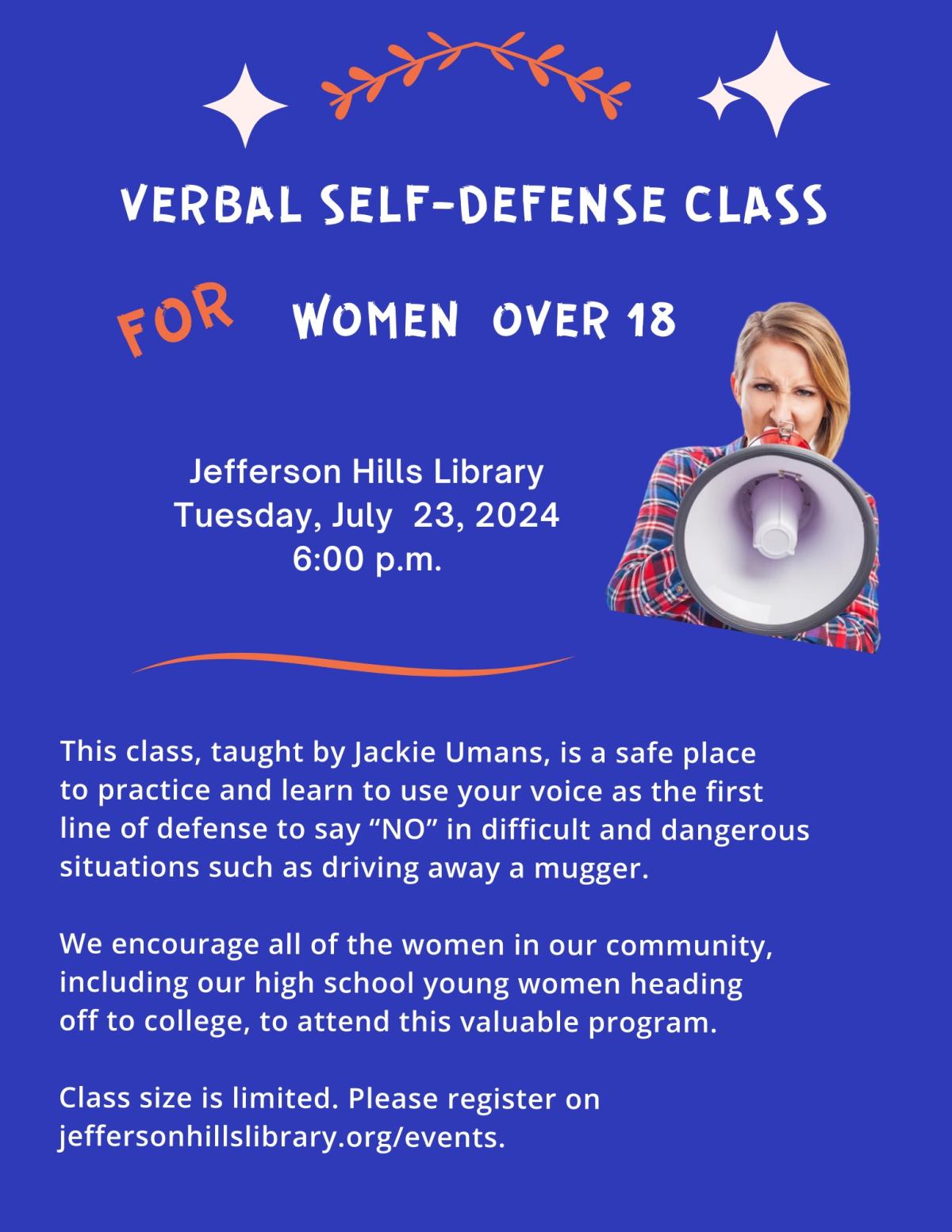 Verbal Self-Defense Class for Women