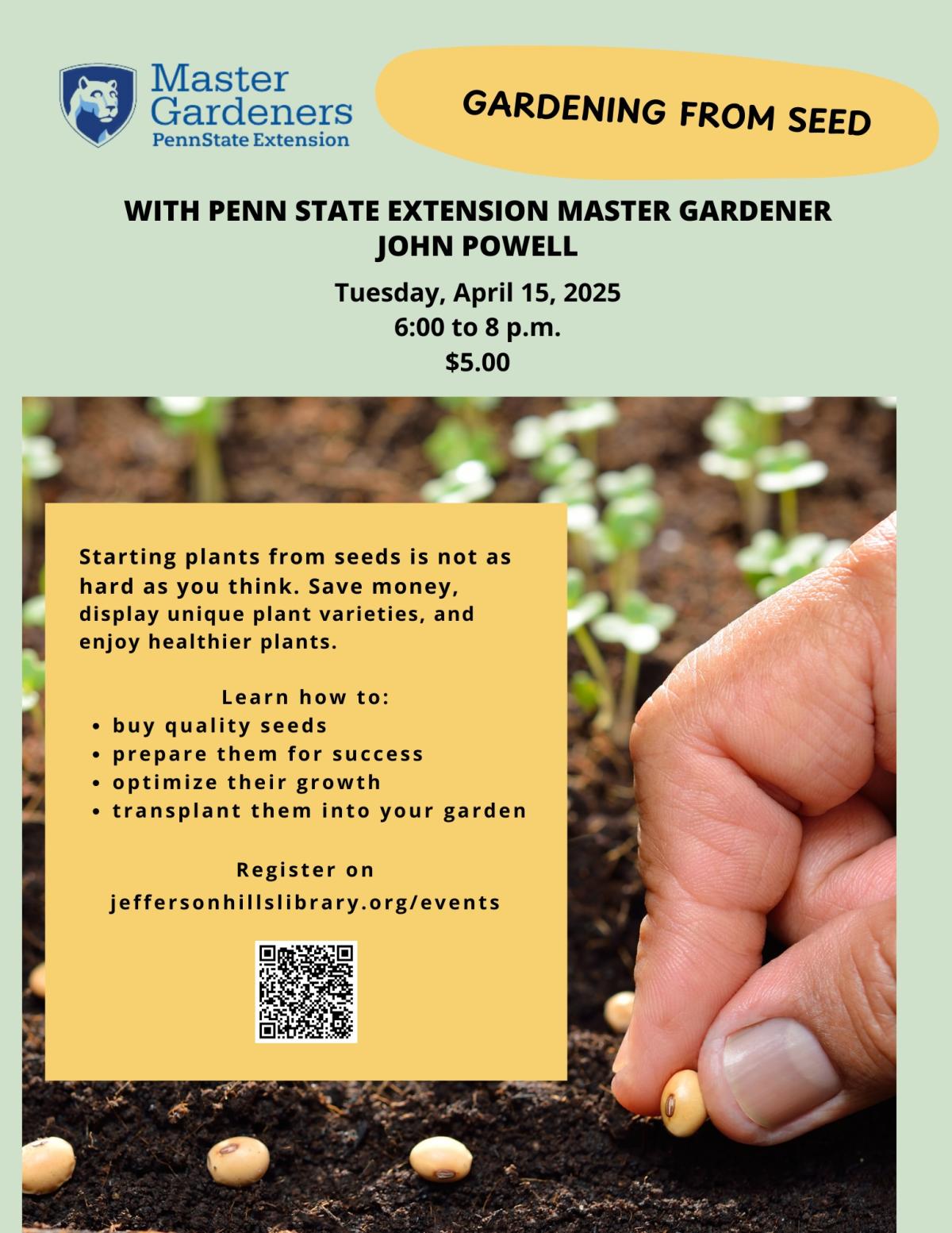 Penn State Master Gardeners - Gardening from Seed