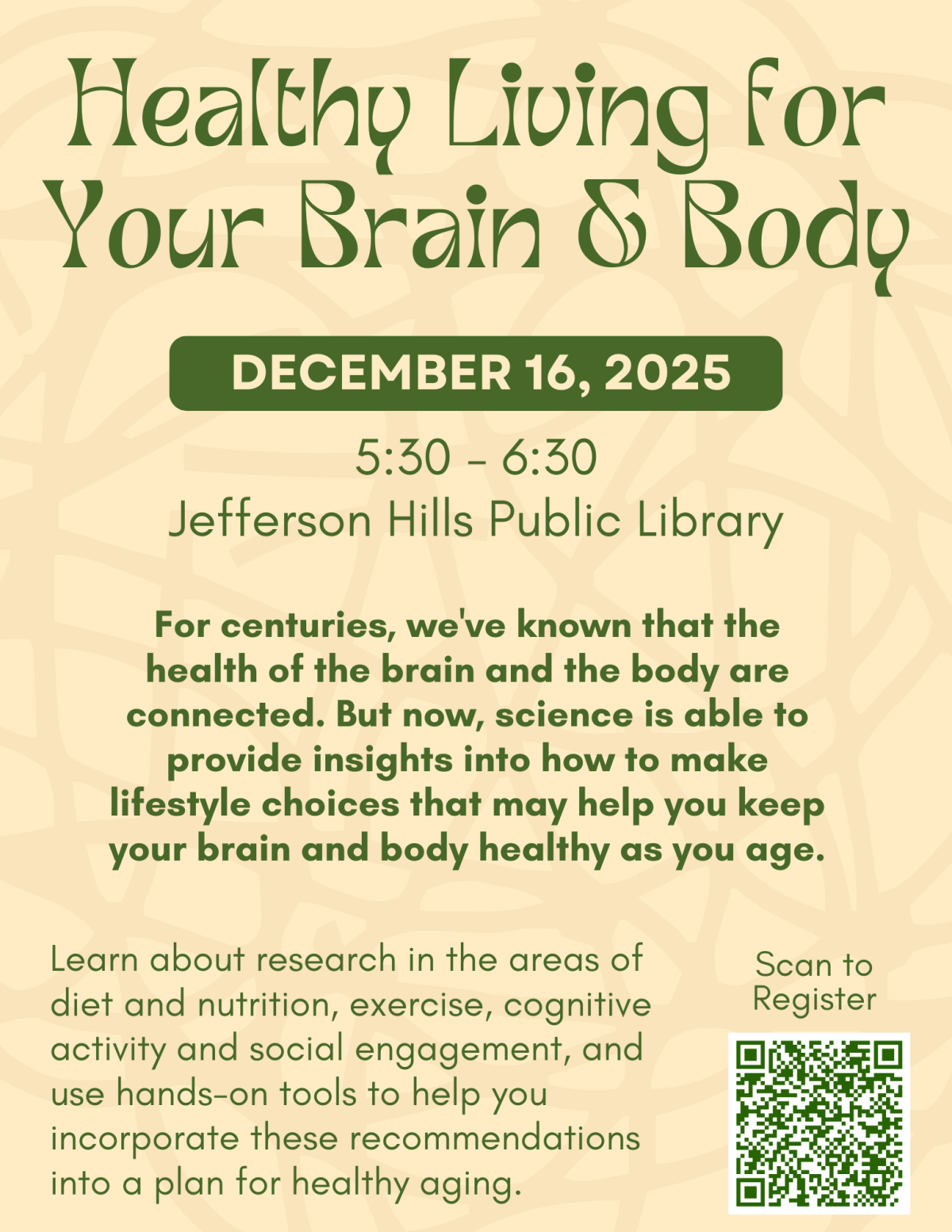 Healthy Living for Your Brain and Body