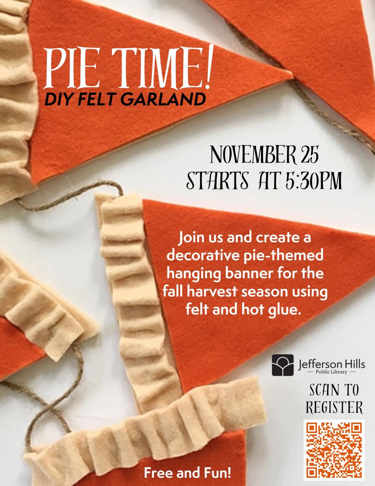 Get ready for pie time on November 25.