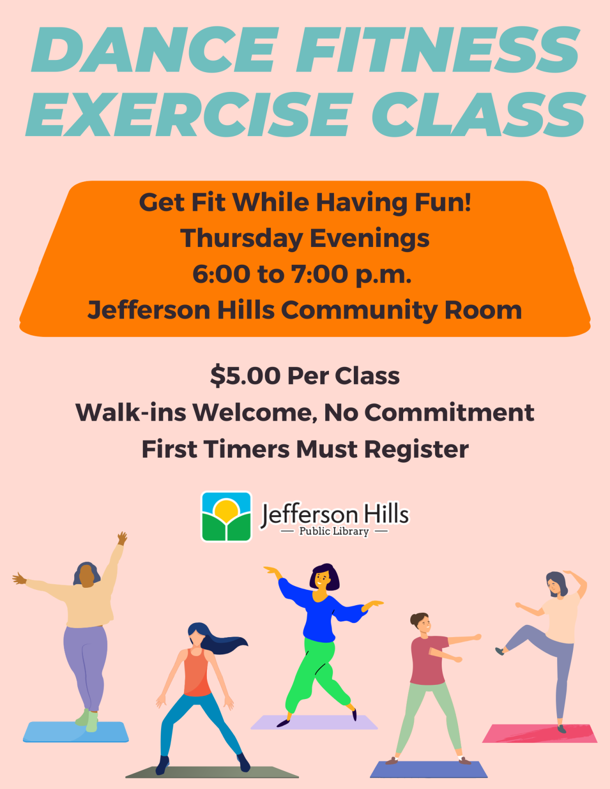 Pink background with people working on out and blue text.